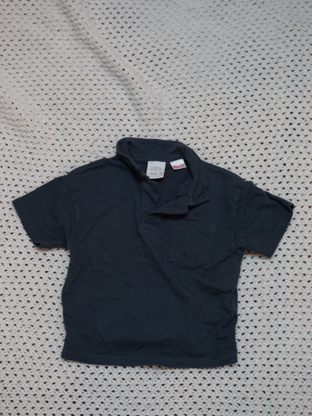 Zara Kids Dark Gray Polo Shirt with Pocket